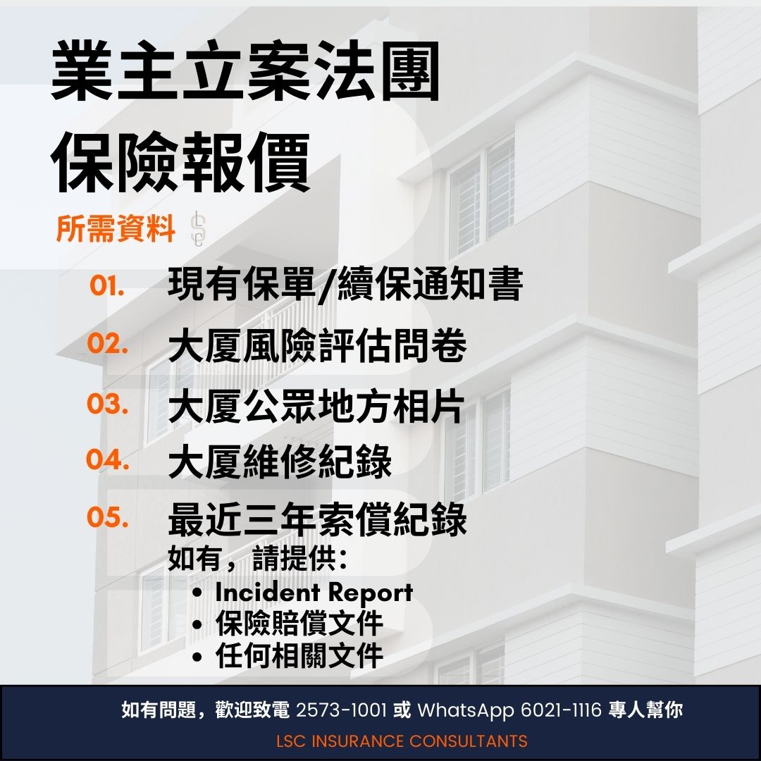 IO insurance quote requirements checklist