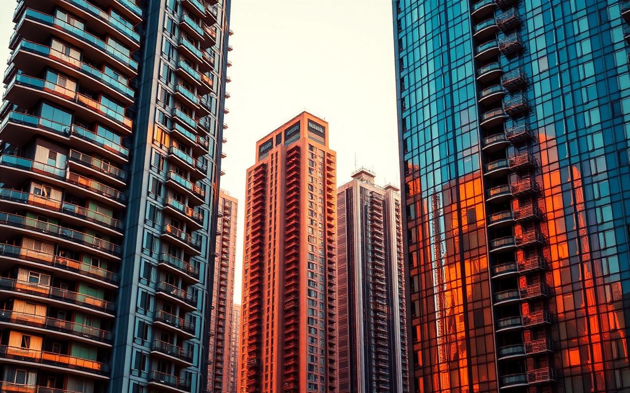 Hong Kong residential and commercial high-rise buildings
