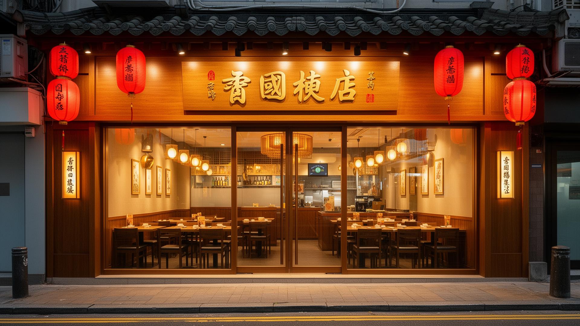 Hong Kong Chinese restaurant storefront